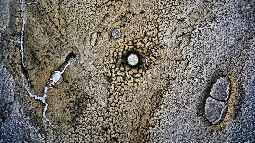 photomicrography, microscopic photography, microscopy art, dried egg white, eggshell membrane, microscopic landscapes, drought photography, dry riverbeds, cracked earth, water scarcity, climate change, El Niño, environmental photography, abstract nature photography, science and art, fine art photography, natural patterns, fracture patterns, evaporation, macro photography, Tian Olivier, Live Slower Look Closer, When Rivers Run Dry